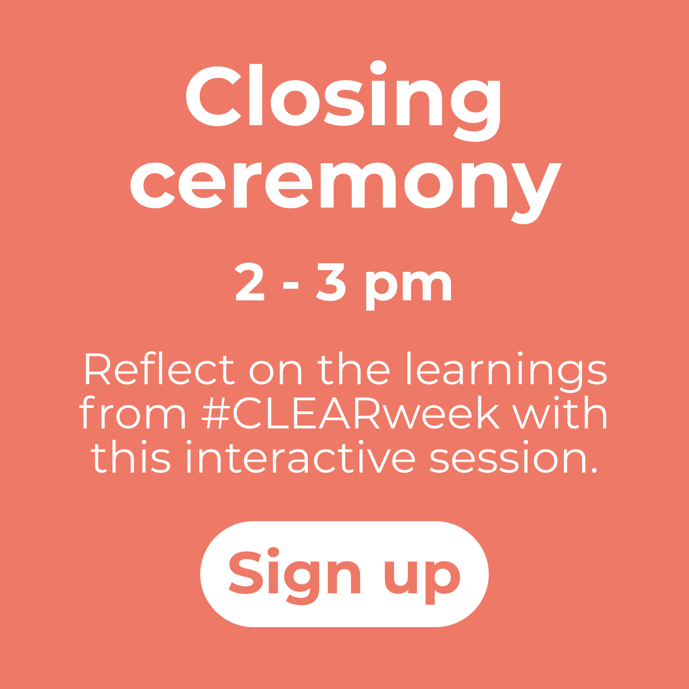 CLEAR closing ceremony