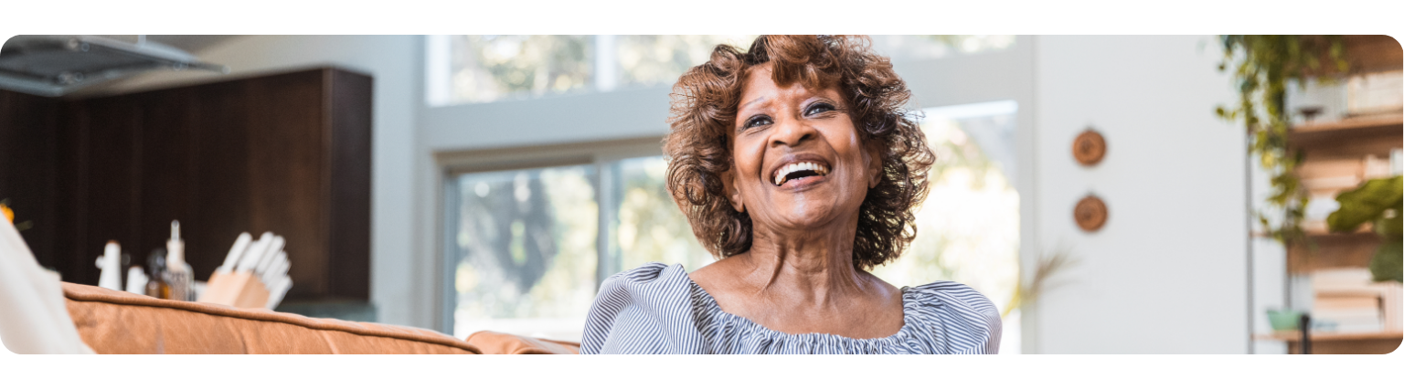 Older woman smiling